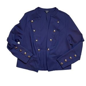 Torrid Womens Plus Size Navy Blazer Sz 3 Open Front